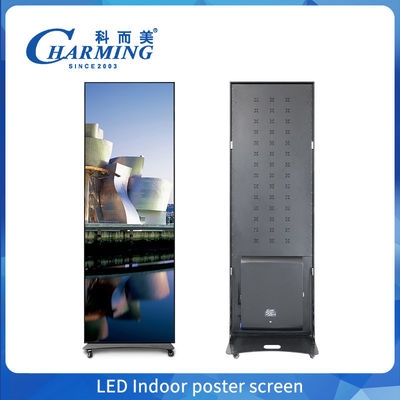 High Refresh 4K LED Stand Poster Display P1.86 P2 P2.5 Indoor Panel Player LED Screen Poster Display for Shopping Mall
