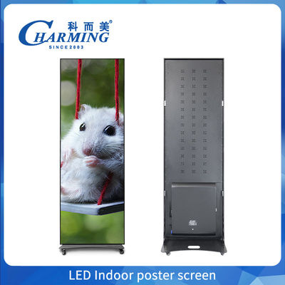 Moveable P1.86-P2.5 Indoor Digital Advertising Led Poster Display Led Video Wall
