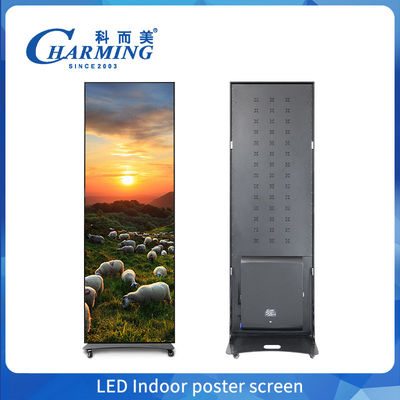 Full Color P2.5 P1.86 P2 Indoor Led Poster Display Screen Wifi USB Floor Standing Led Advertising Digital Poster Display