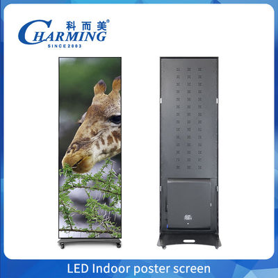 Indoor Full Color Poster LED Display P1.86 Floor Standing Digital Poster LED Screen