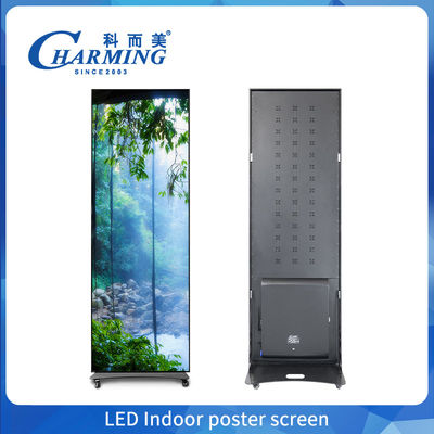 Portable Digital Poster Smart TV Advertising Indoor Poster Screen 1.86mm High Resolution