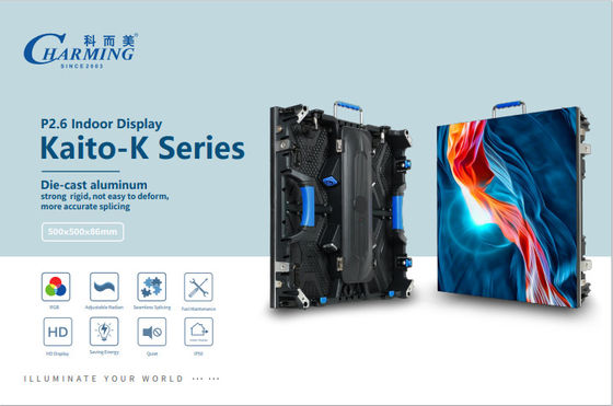 High Quality RGB Colour 400W P2.6 Kaito-K Series Indoor Display 140 ° Super Wide Viewing Angle
