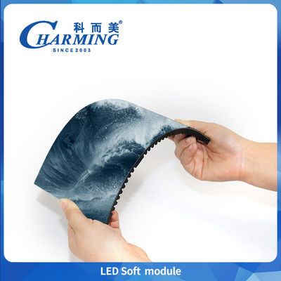 True Color Indoor P3 P4 Soft Module Curved Flexible Led Display Screen For Cylindrical Column Use