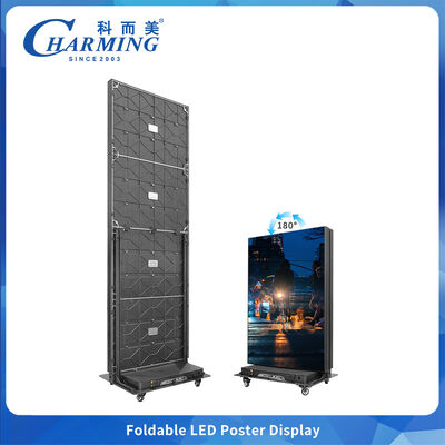 Foldable P1.86 Indoor LED Display Poster Board Video Wall Screen with Air Transport Box Included