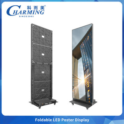 No External PA Needed Foldable LED Poster with Speaker P2 High Refresh for Canada Wedding & Corporate Event