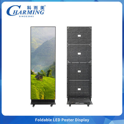 Foldable Indoor LED Video Wall Display P1.86 P2 P2.5 with 25% Less Packaging Space and 360° Universal Wheels for Easy Mobility