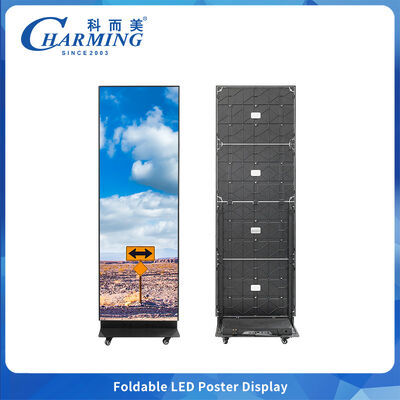 Foldable LED Poster Screen Featuring High Refresh Rate GOB Process and Smart Mobile Control