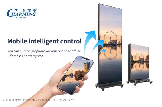 Foldable LED Poster Screen with High Refresh Rate GOB Technology and Intelligent Mobile Control