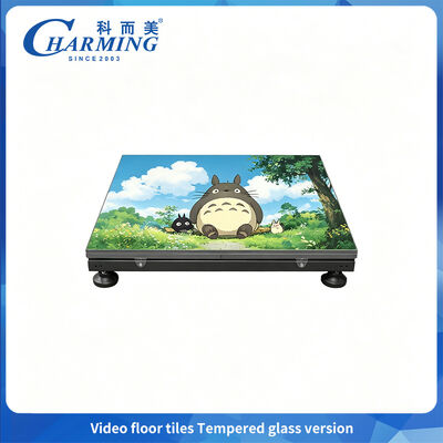 Durable Tempered Glass LED Dance Floor offering lightweight cabinet design and flexible track mounting for touring events and live performances