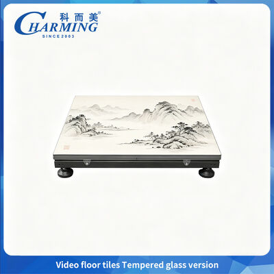 P3.91 Tempered glass version video floor tiles wear-resistant and load capacity 500KG