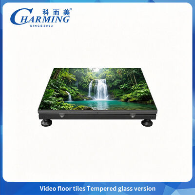 500x1000mm High Performance P3.91 LED Video Floor Tiles / Tempered Glass Interactive Dance Floor