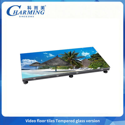 Tempered Glass LED Video Floor with P3.91 Pixel Pitch 7680Hz High Refresh Rate and IP65 Waterproof for Nightclub Events