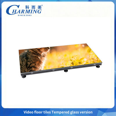 P3.91 LED Dance Floor Panel with Waterproof Hard Glass Surface Supporting 500kg Per Square Meter Ideal for Car Show Events and Stage Performances