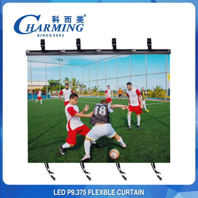 P9.375 Windproof Bendable LED Screen , Untra Slim Flexible Outdoor LED Display