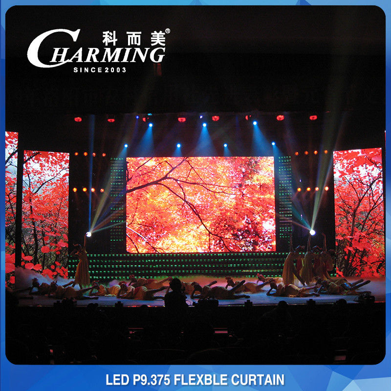 Full Color RGB LED Flexible Display Curtain HD P9.375 Ultra Slim