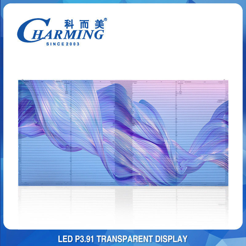Waterproof 4K P3.91 Outdoor Clear Video Wall Led Screen Display Transparent Glass