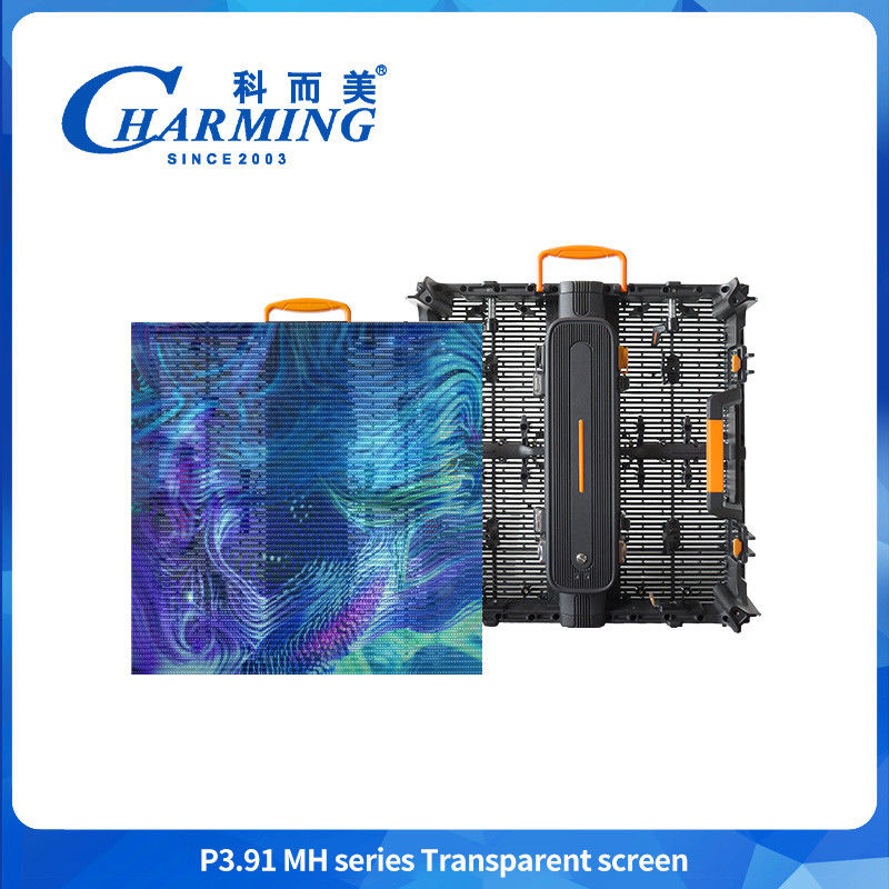 P3.91 -7.8 Transparent Led Display Screen Adhesive  Screen On Glass Window Led Display