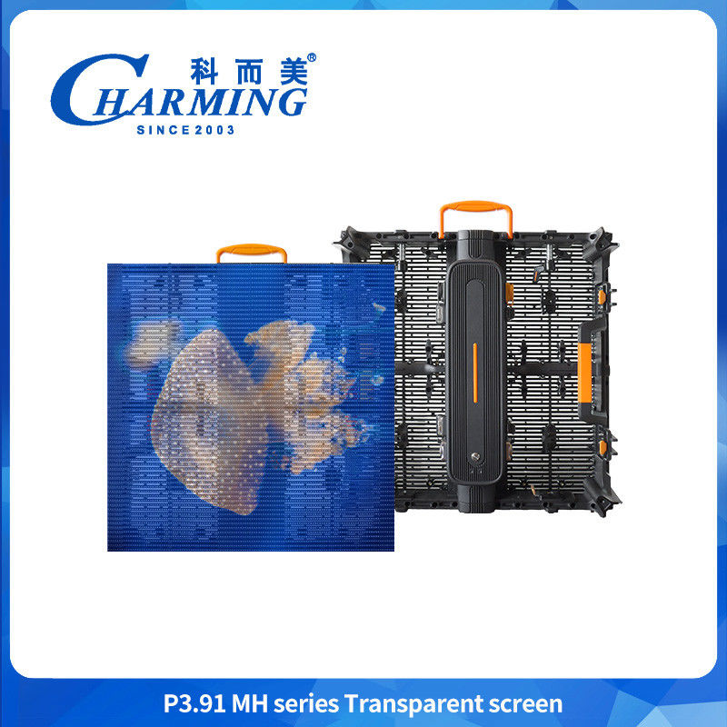 Transparent Flexible Led Display P3.91MH Series Transparent Screen Glass Display Showcase With Led Light