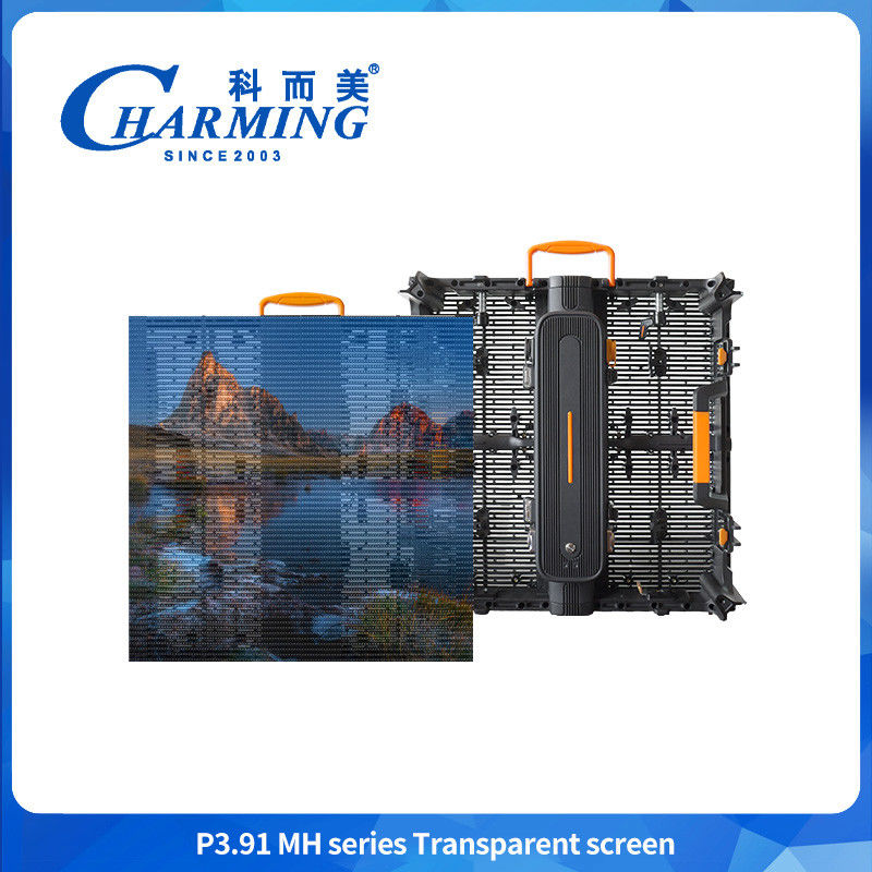 Full Color Transparent LED Video Wall 1000X500mm P3.91 Outdoor LED Display Cabinet
