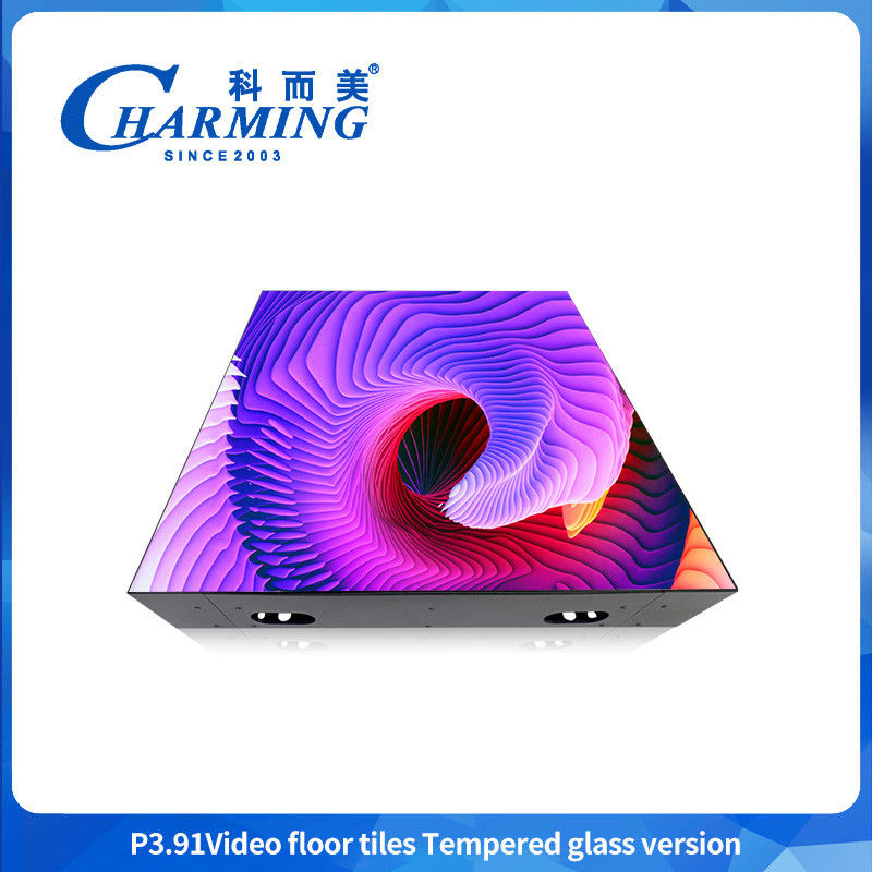 Strong glass GOB type P3.91 led waterproof design LED video floor tile high brightness LED video floor tile