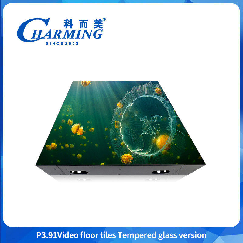 P3.91 LED Video Floor Tiles, Easy Maintenance LED Floor Tile Display Colorful Design LED Floor Tile Display