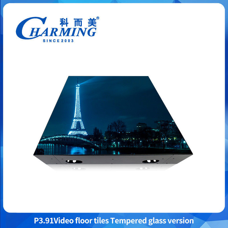P3.91 Tempered Glass Model Ultra-Clear Display Video Dancing Floor Tiles For Indoor And Outdoor Rental Activities Quick Maintenance