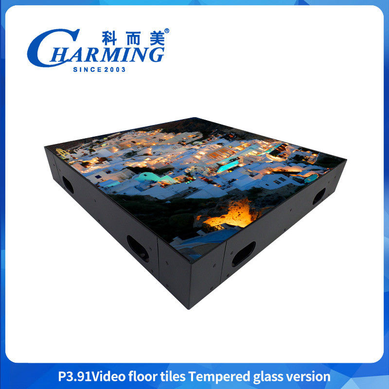 50x50CM Led Dance Floor P3.91 Video Floor Tiles Tempered Glass Version