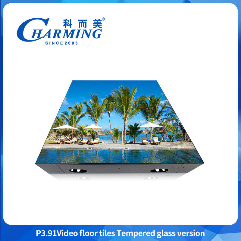 P3.91 GOB Process Led Dance Floor Waterproof Video Led Dance Floor 500mm By 500mm For Wedding Party & Banquet