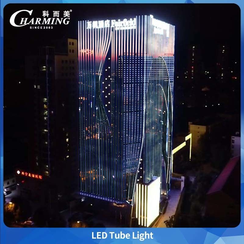 LED U40 Tube Light With BIS And LAN SASO Hidden Line Design For Outdoor Building Wahterproof And Environment Design