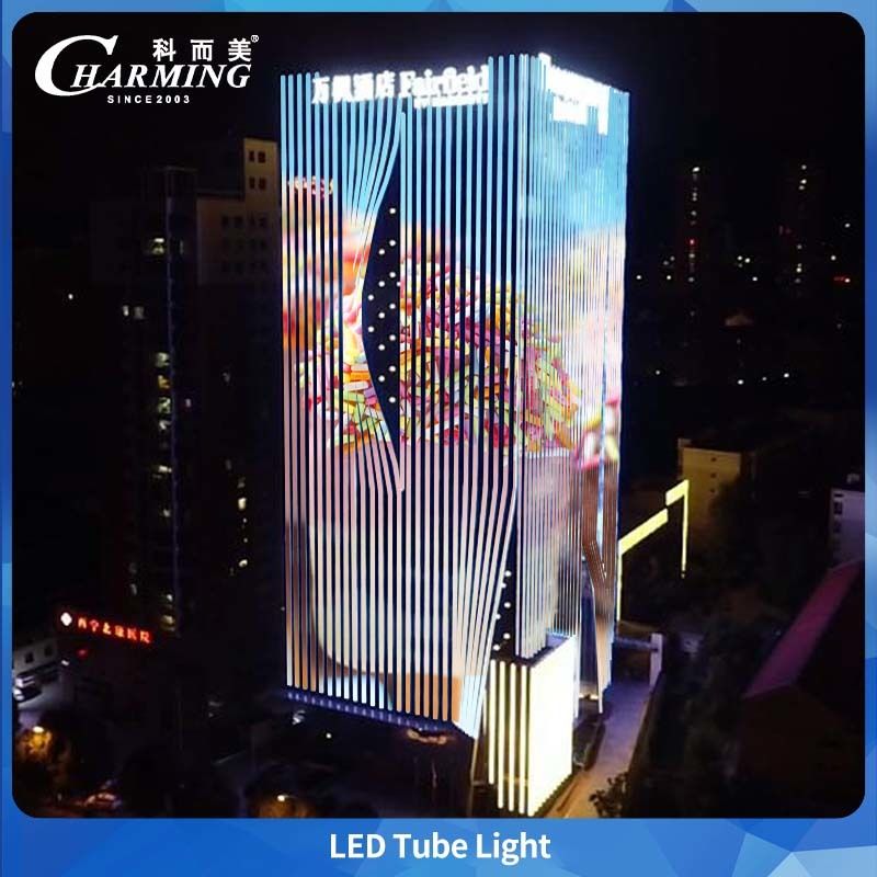 Aluminum Material SMD5050 IP65 Outdoor Waterproof Led Tube Light For Commercial Big Building Outline