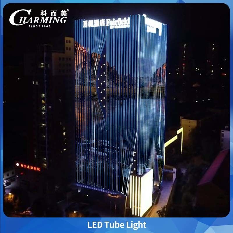 PC Cover SMD5050 IP65 Led Tube Light For Outdoor Huge Building Advertising