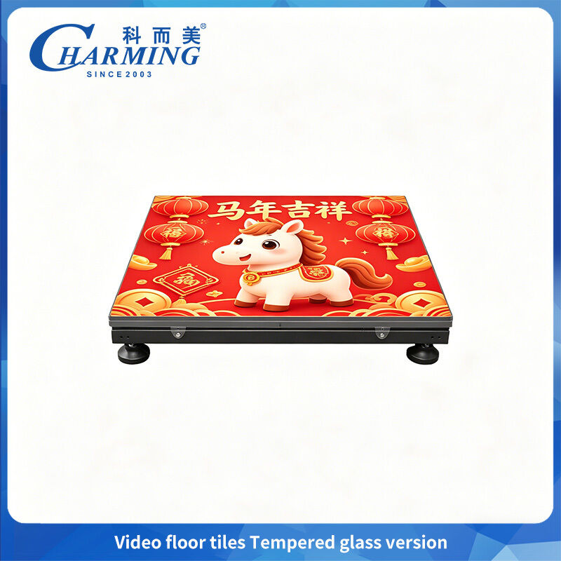 Tempered Glass LED Floor Tile providing IP65 waterproof protection and dual mounting options for stage performances and interactive exhibitions