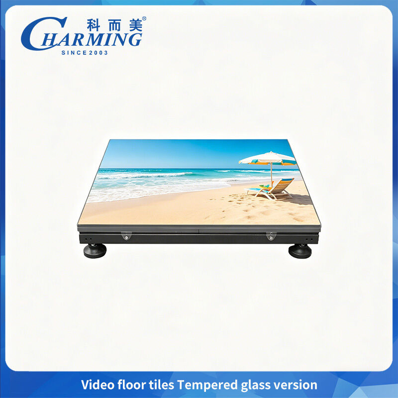 P3.91 Tempered glass version video floor tiles wear-resistant and load capacity 500KG