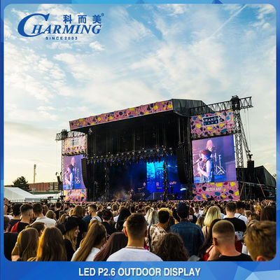 3840HZ P2.6 Outdoor LED Video Wall Rental Anti Collision Multipurpose