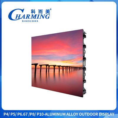 Lightweight Magnesium Outdoor LED Display with 7680Hz refresh rate and hoisting support for rental and advertising