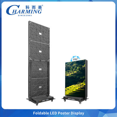 Led Folding Poster Screen P1.86 Foldable Use Indoor can Movable with Wheels