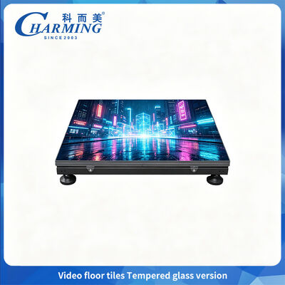500x1000mm High Performance P3.91 LED Video Floor Tiles / Tempered Glass Interactive Dance Floor